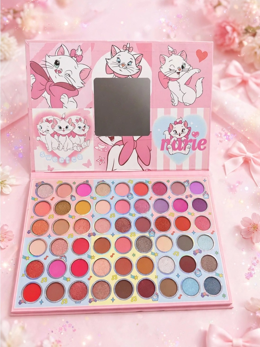 Maripe Pink 63-Color Eyeshadow Palette - Pink Shades